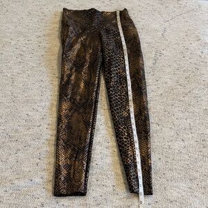 Emily Hsu Designs Brown Snake Print Leggings